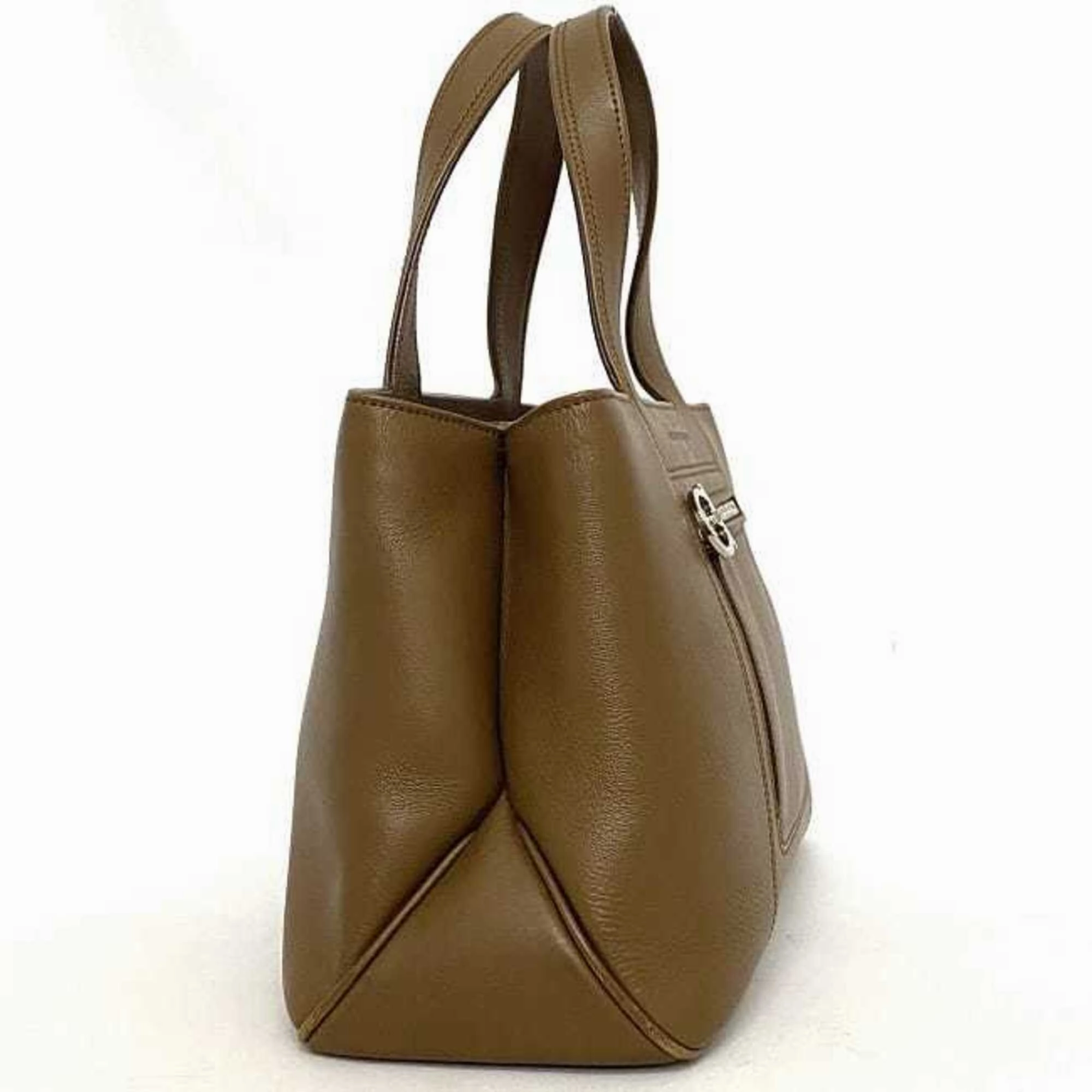 Salvatore Ferragamo Gancini Leather Handbag (Pre-Owned)