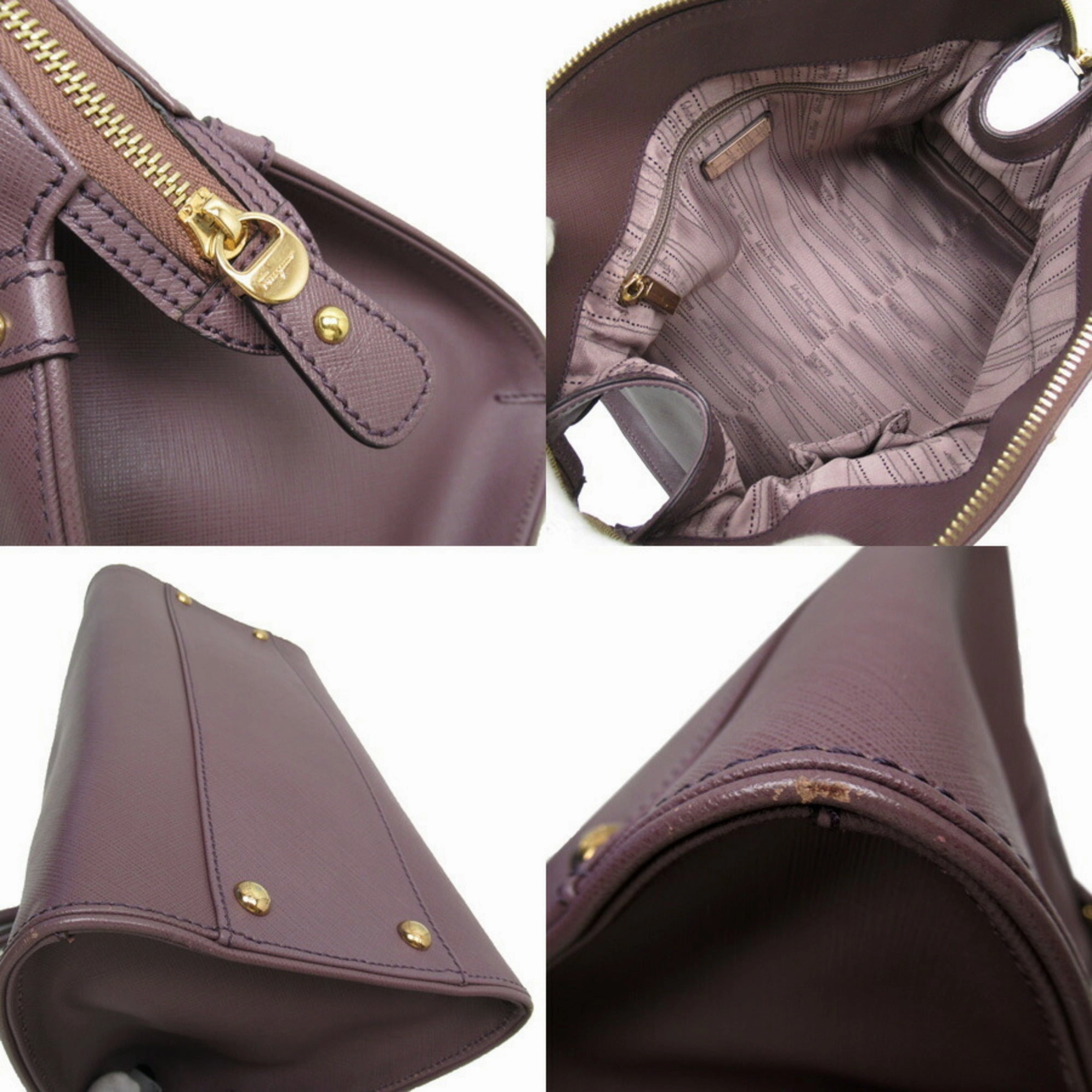 Salvatore Ferragamo Gancini  Leather Handbag (Pre-Owned)