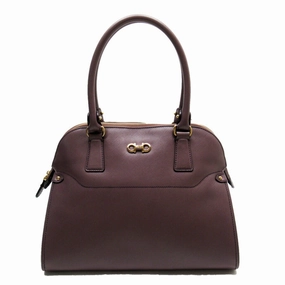 Salvatore Ferragamo Gancini  Leather Handbag (Pre-Owned)
