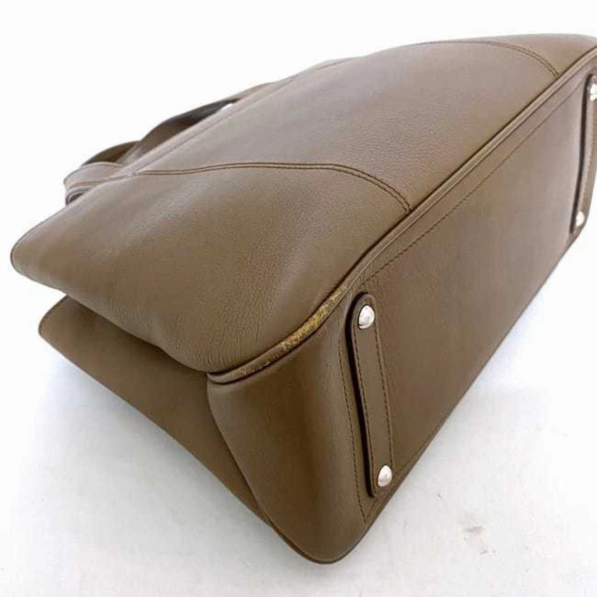 Salvatore Ferragamo Gancini Leather Handbag (Pre-Owned)