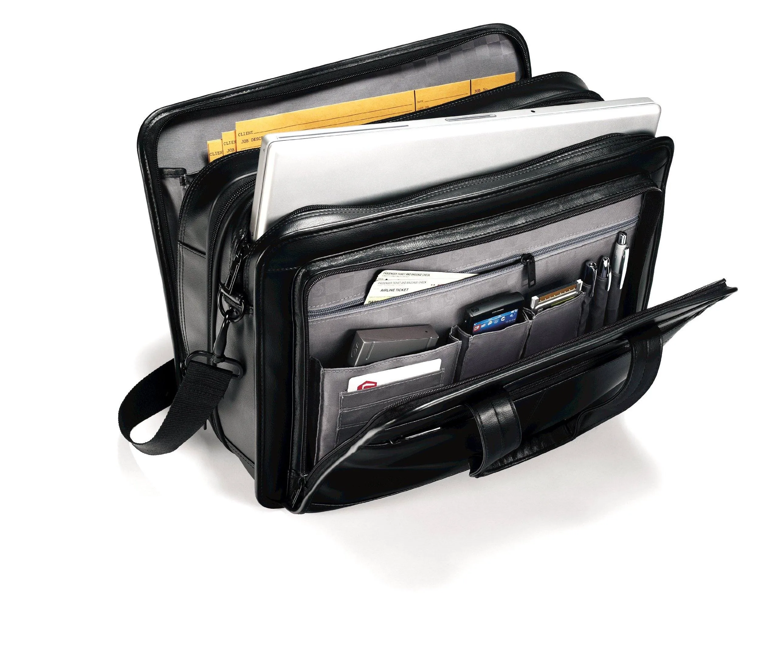 Samsonite Leather Expandable Briefcase 17 inch