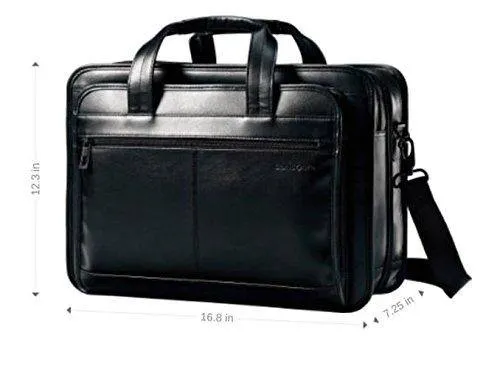 Samsonite Leather Expandable Briefcase 17 inch