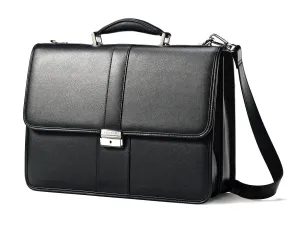 Samsonite Leather Flapover Briefcase 16.5