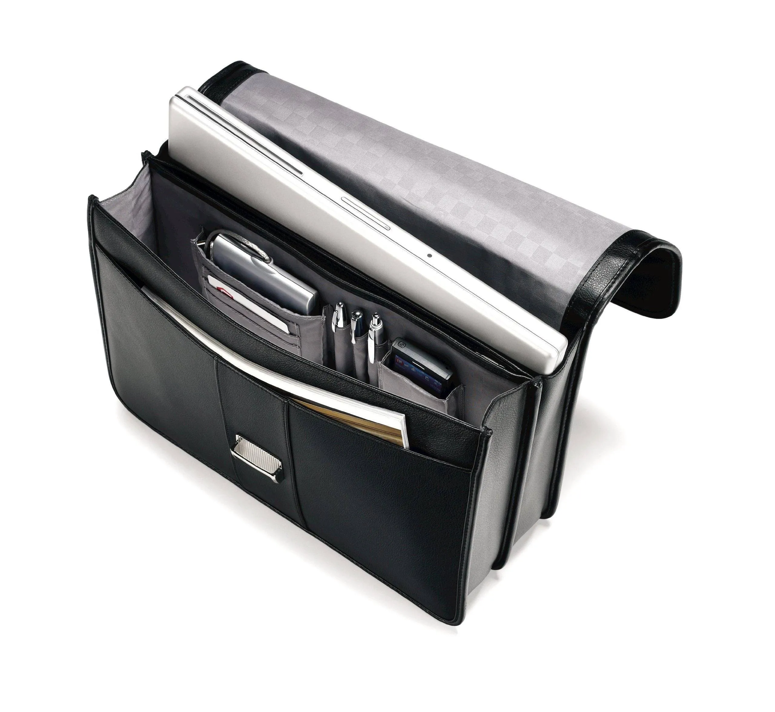 Samsonite Leather Flapover Briefcase 16.5