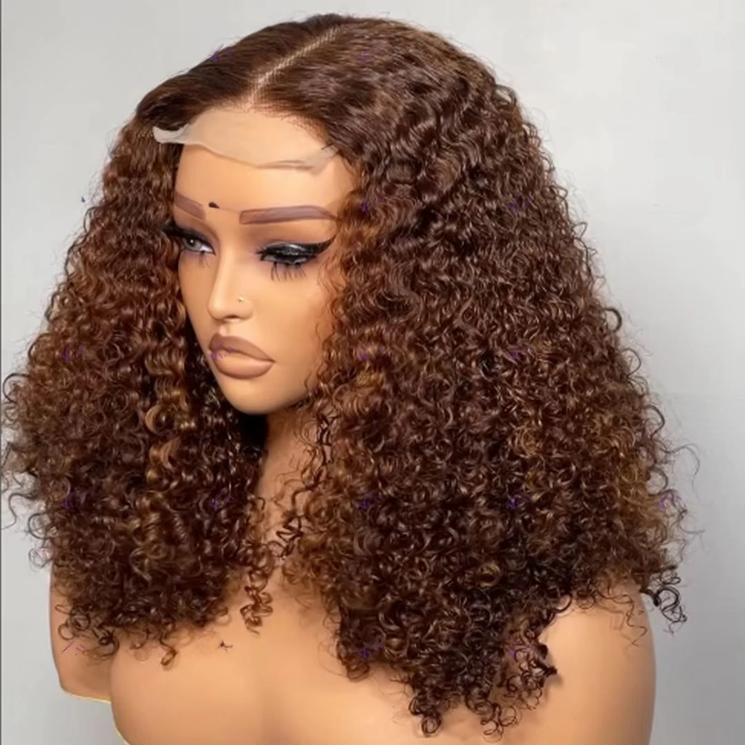 Sapphieruiz Same Wig | Geeta Hair Chocolate Brown Glueless Wig Pre Cut 4x6 Full Curly Colored Lace Human Hair Wigs