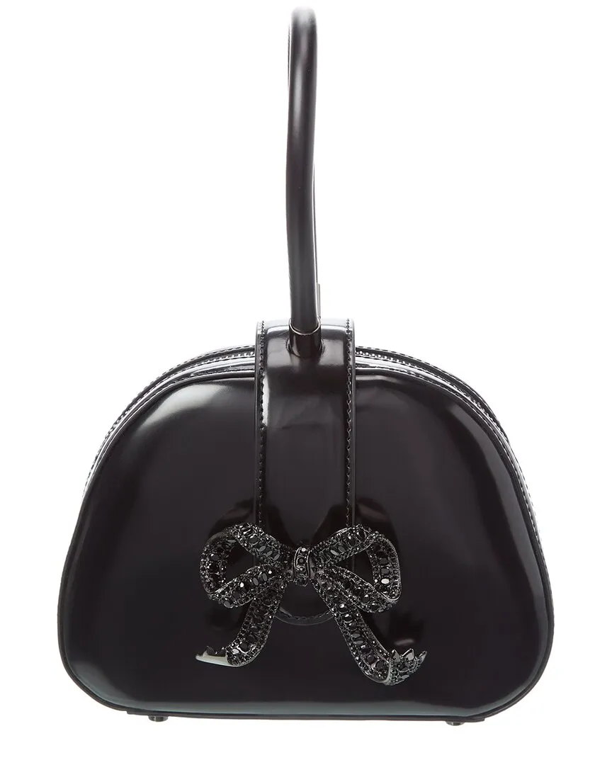 Self-Portrait Leather Top Handle Mini Bag