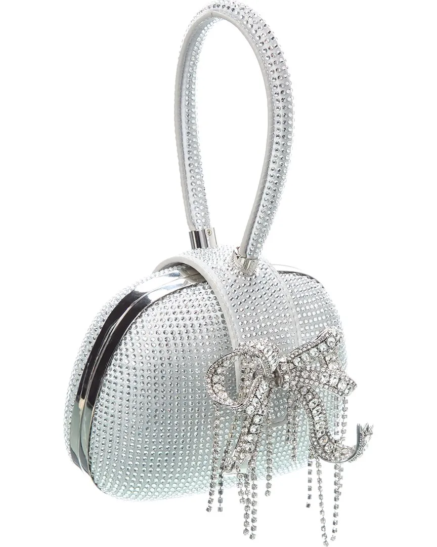 Self-Portrait Rhinestone Top Handle Clutch