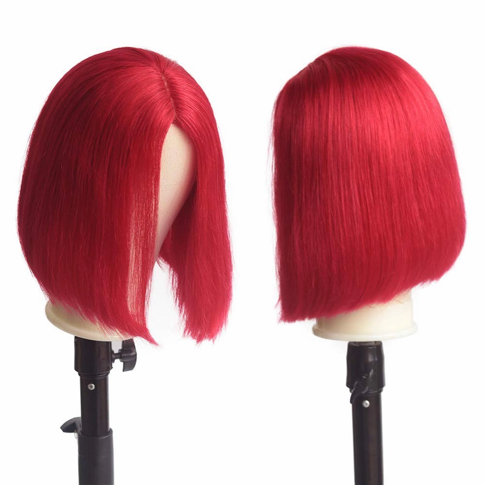 Short Red Bob Wigs Human Hair Wigs Standard Lace Front Wigs