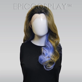 Signature - Olive Yellow and Sky Blue Multicolor Lace Front Wig