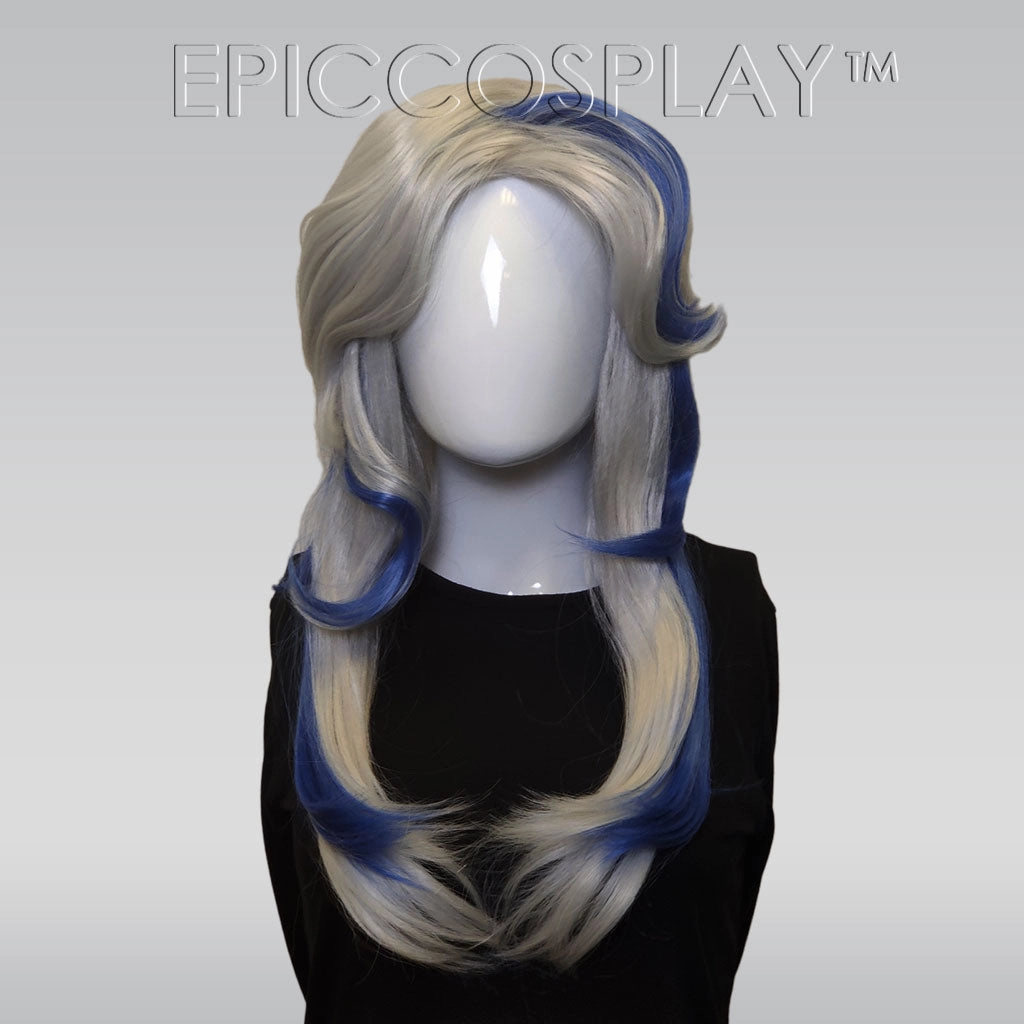 Signature - Silver and Royal Blue Multi Layer Wig