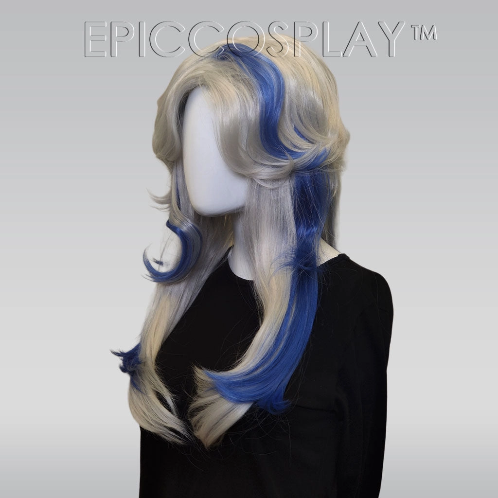 Signature - Silver and Royal Blue Multi Layer Wig