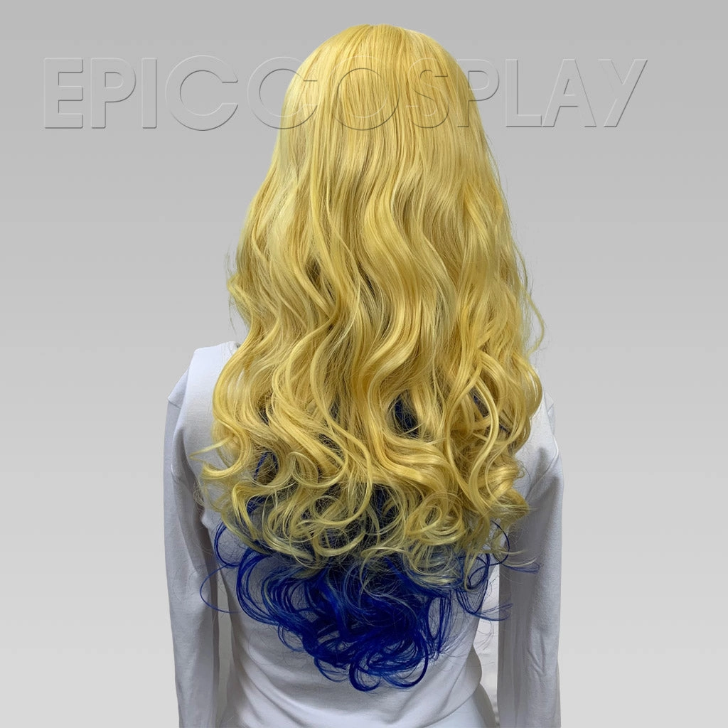Signature - Yellow Blonde and Blue Peekaboo Wig