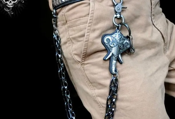 silver biker trucker punk elephant hook wallet Chain for chain wallet biker wallet trucker wallet