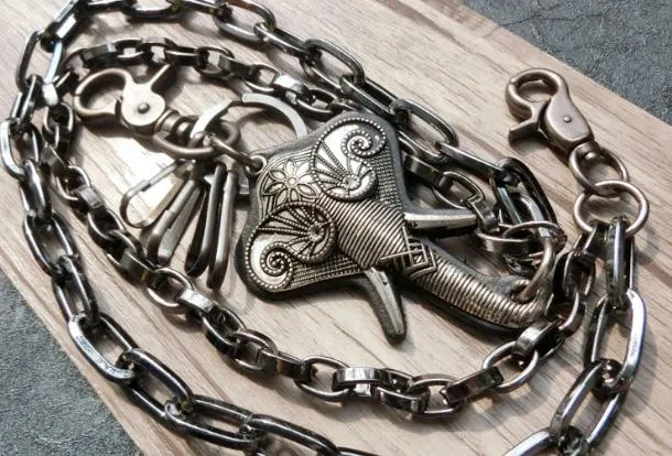 silver biker trucker punk elephant hook wallet Chain for chain wallet biker wallet trucker wallet