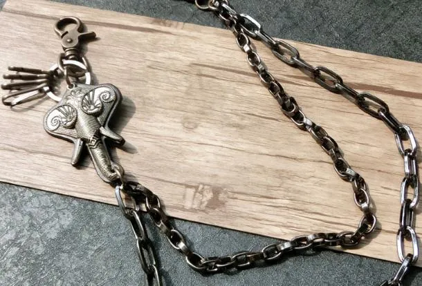 silver biker trucker punk elephant hook wallet Chain for chain wallet biker wallet trucker wallet