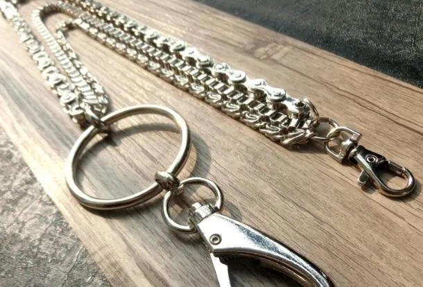 silver biker trucker punk hook wallet Chain for chain wallet biker wallet trucker wallet