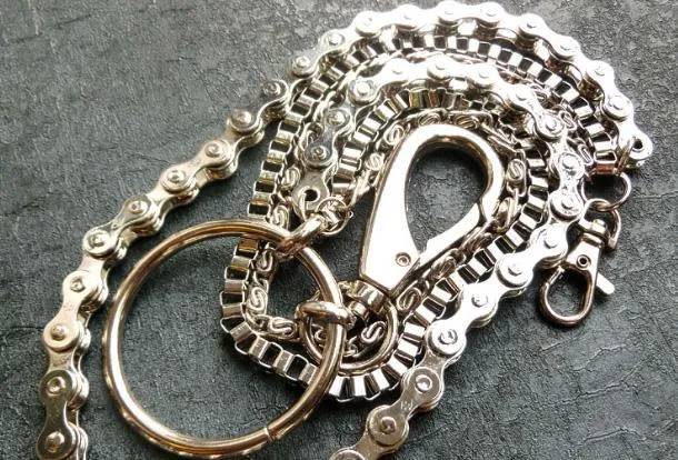 silver biker trucker punk hook wallet Chain for chain wallet biker wallet trucker wallet