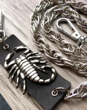 silver biker trucker punk scorpion hook wallet Chain for chain wallet biker wallet trucker wallet