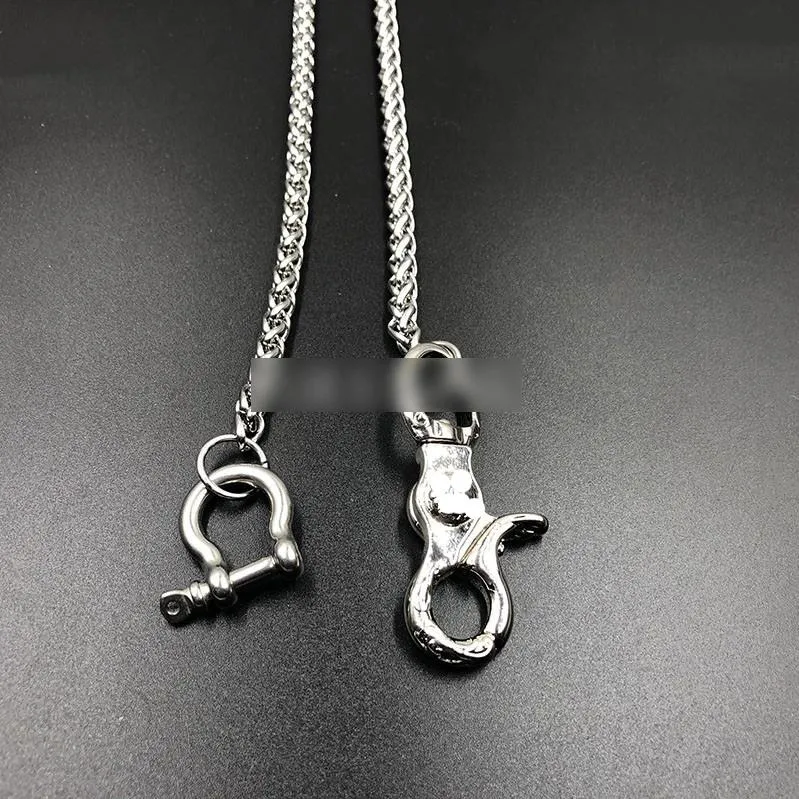 Silver Stainless Steel Cool 19'' Rock Wallet Chain Pants Chain jeans chain jean chain for Men