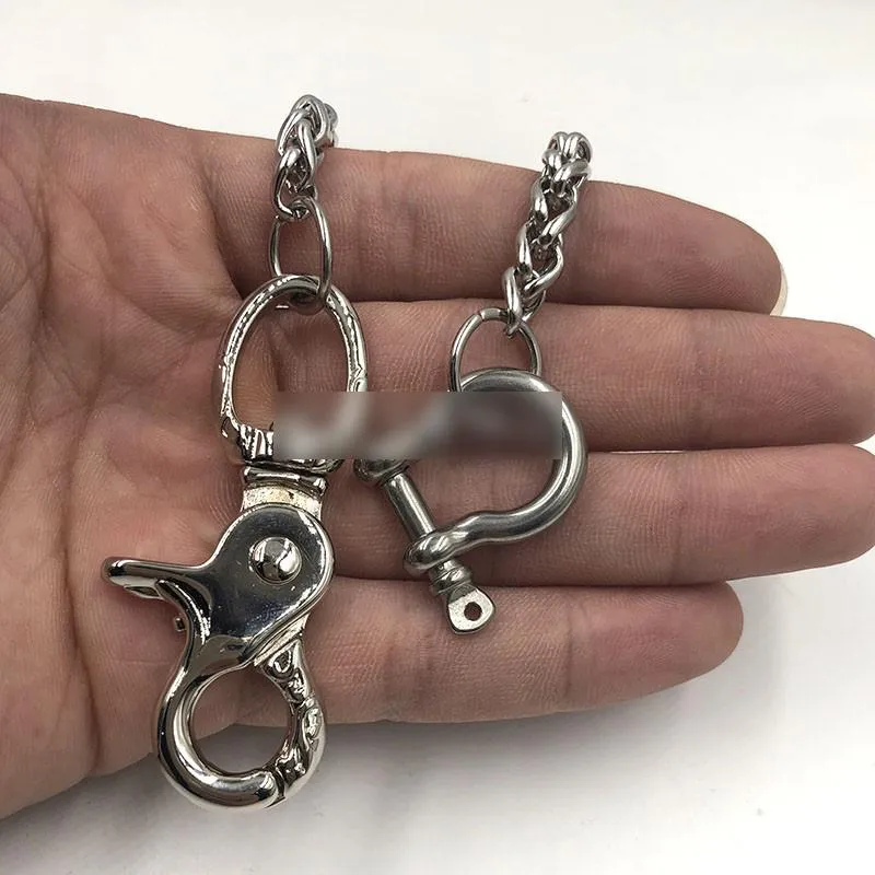 Silver Stainless Steel Cool 19'' Rock Wallet Chain Pants Chain jeans chain jean chain for Men