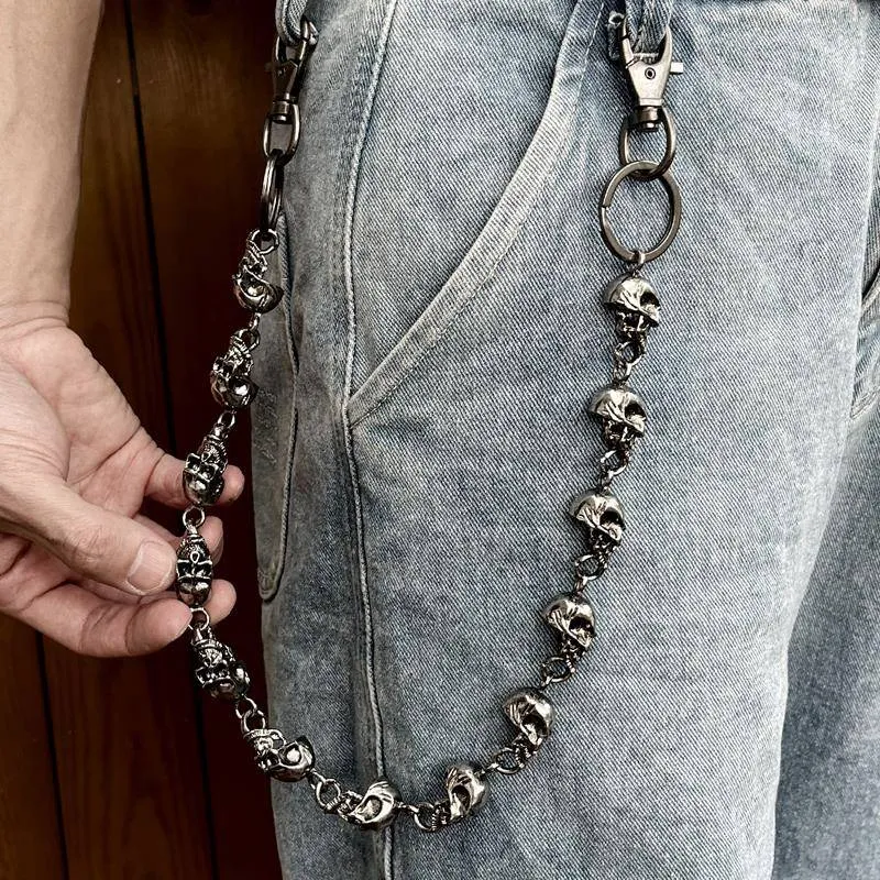 Skull Chain for Wallet Skull Pants Chain Cool Wallet Chains Skull Wallet Chain Wallet Skull Chain