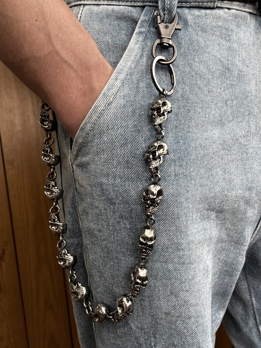 Skull Chain for Wallet Skull Pants Chain Cool Wallet Chains Skull Wallet Chain Wallet Skull Chain
