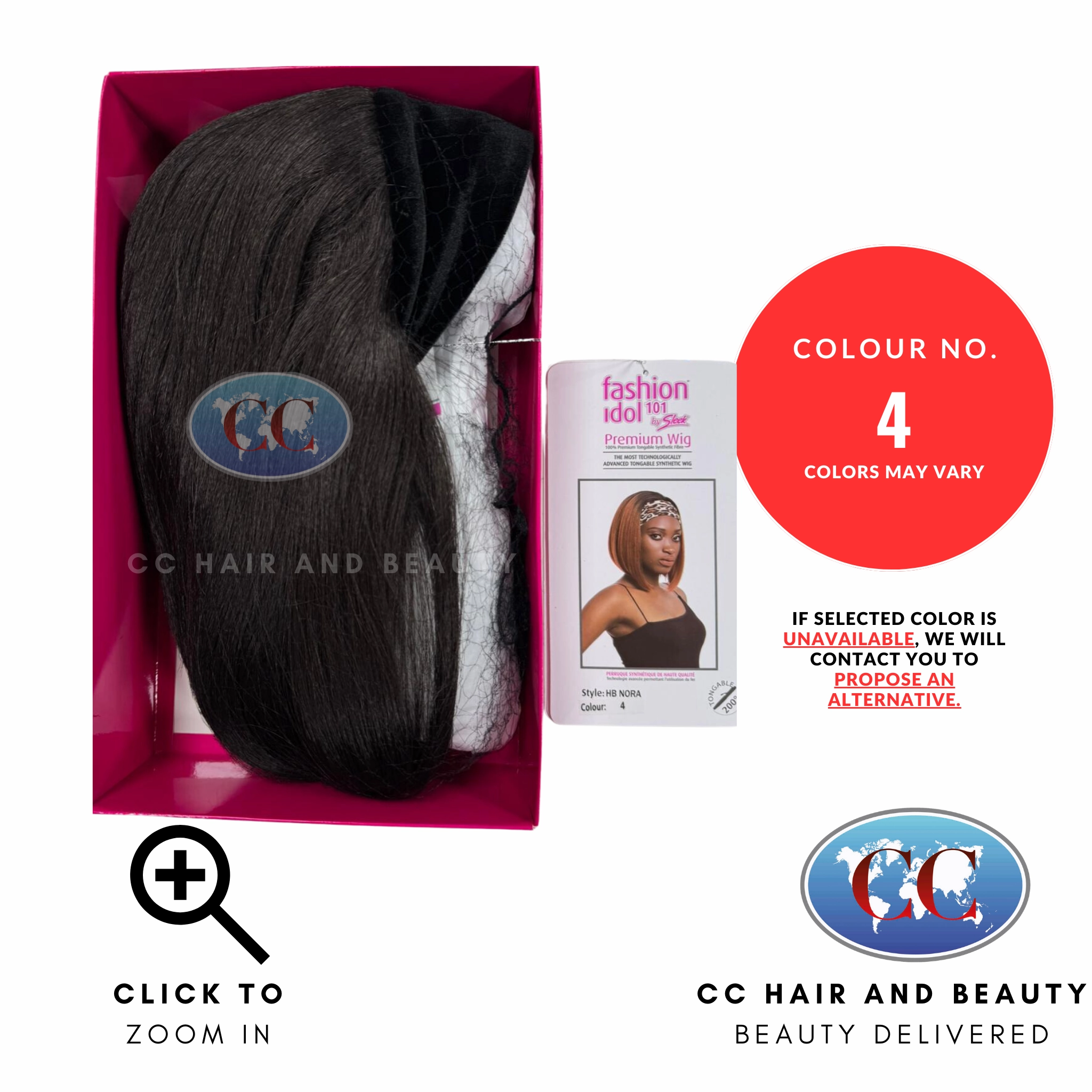 Sleek Premium Synthetic Wig - HAIR BAND NORA