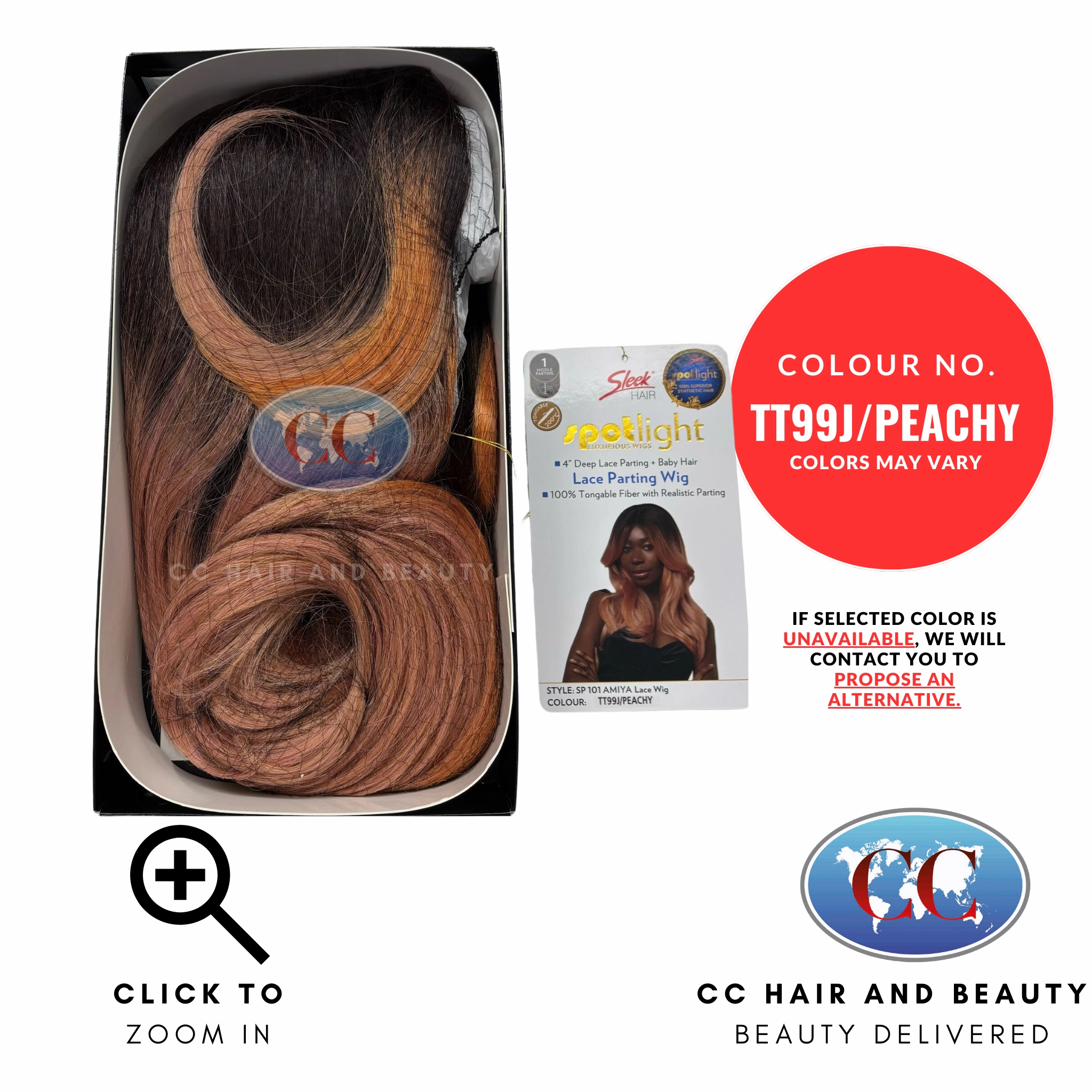 Sleek Synthetic Lace Wig - Amiya Wig
