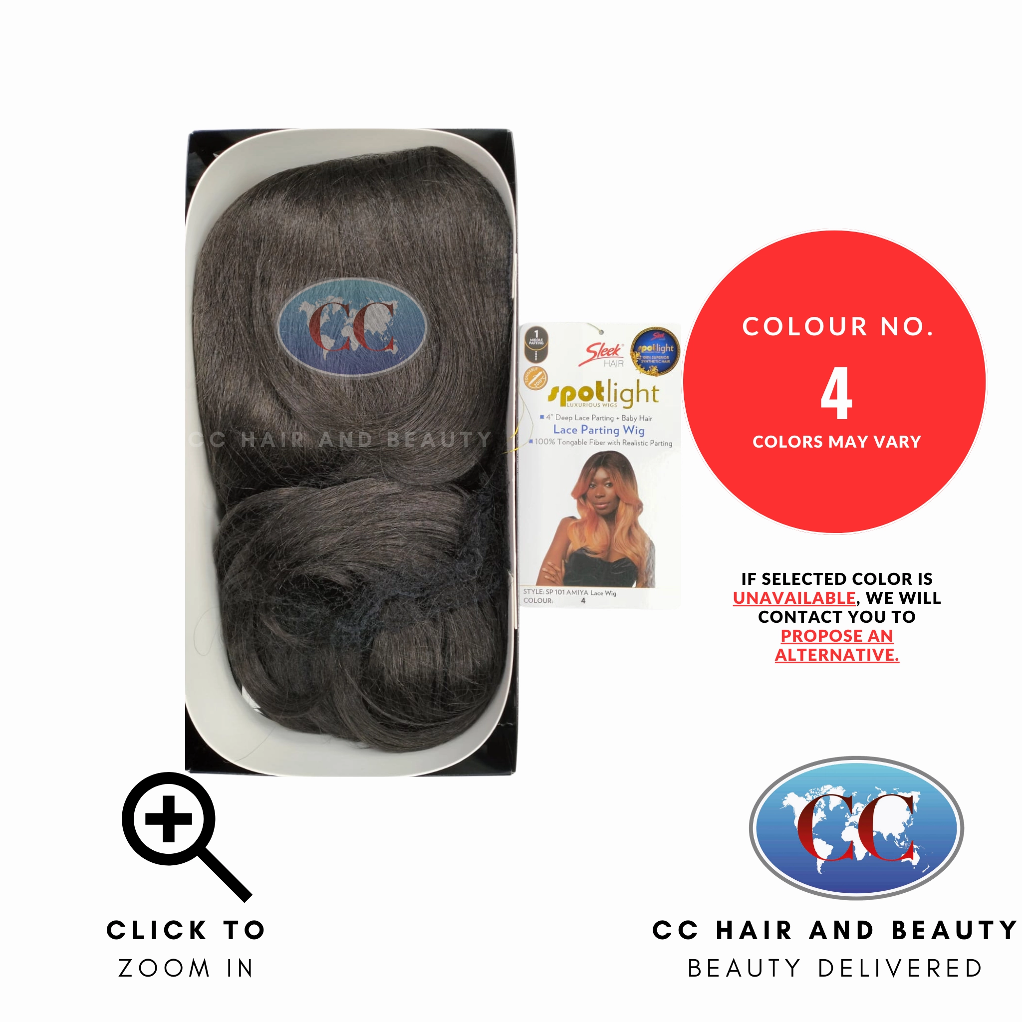 Sleek Synthetic Lace Wig - Amiya Wig
