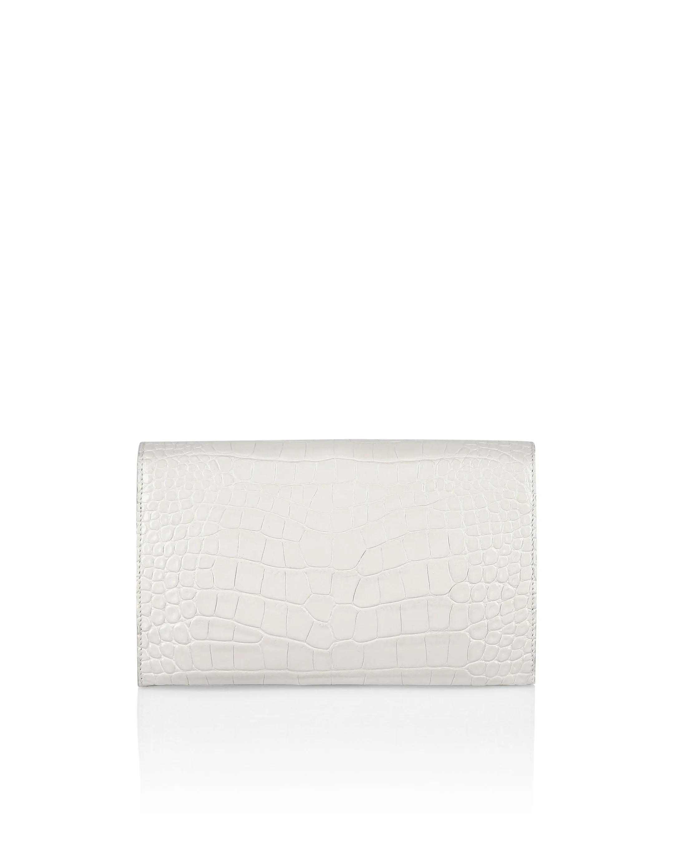 Small Croco Embossed Clutch Eagle