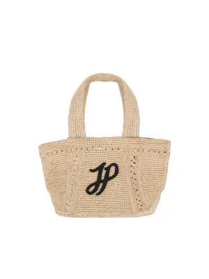 Small Trapeze Tote  Beige