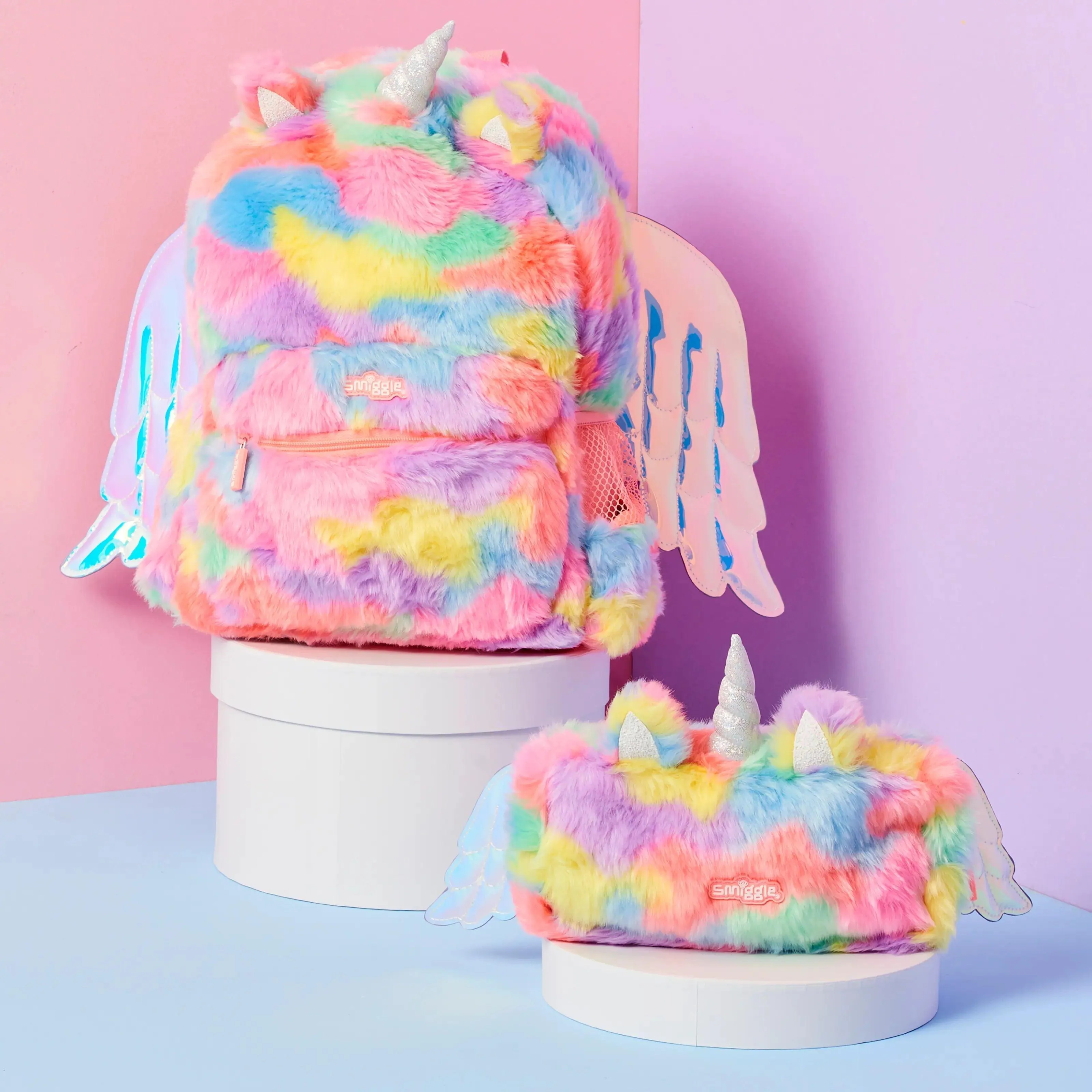 SMIGGLE Dreamer Fluffy Junior Backpack - Pastel
