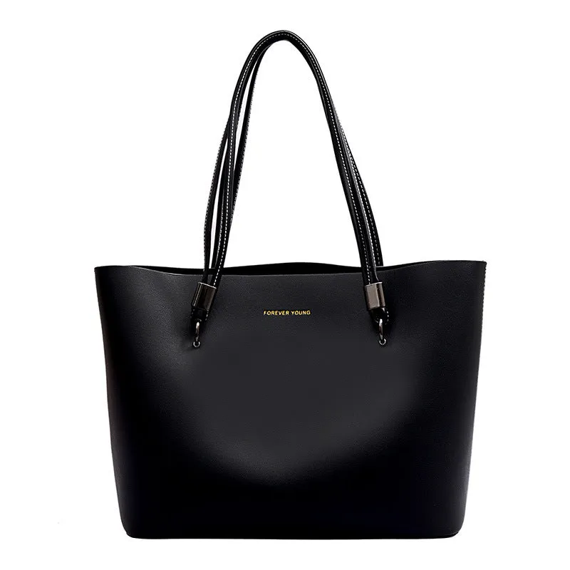 Soft PU Leather Euro-Style Large Commuter Shopping Tote