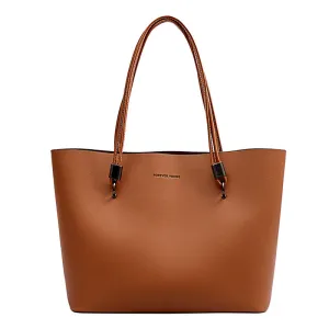 Soft PU Leather Euro-Style Large Commuter Shopping Tote