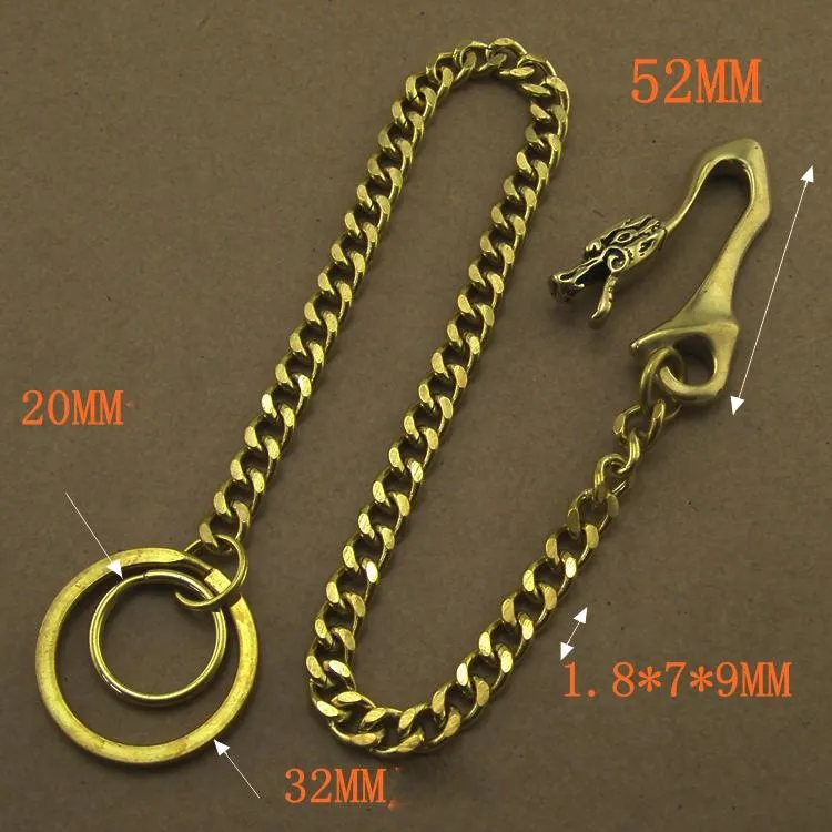 Solid Brass 15inch Wallet Chain Cool Punk Rock Biker Trucker Wallet Chain Trucker Wallet Chain for Men