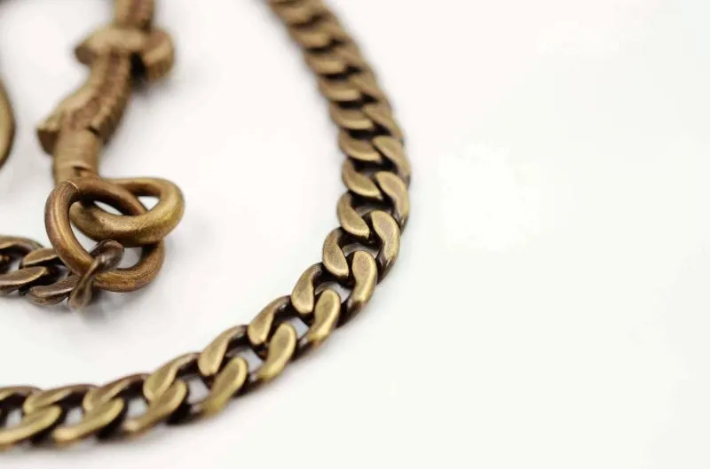 Solid Brass Cool Punk Rock Skull Wallet Chain Biker Trucker Wallet Chain Trucker Wallet Chain for Men