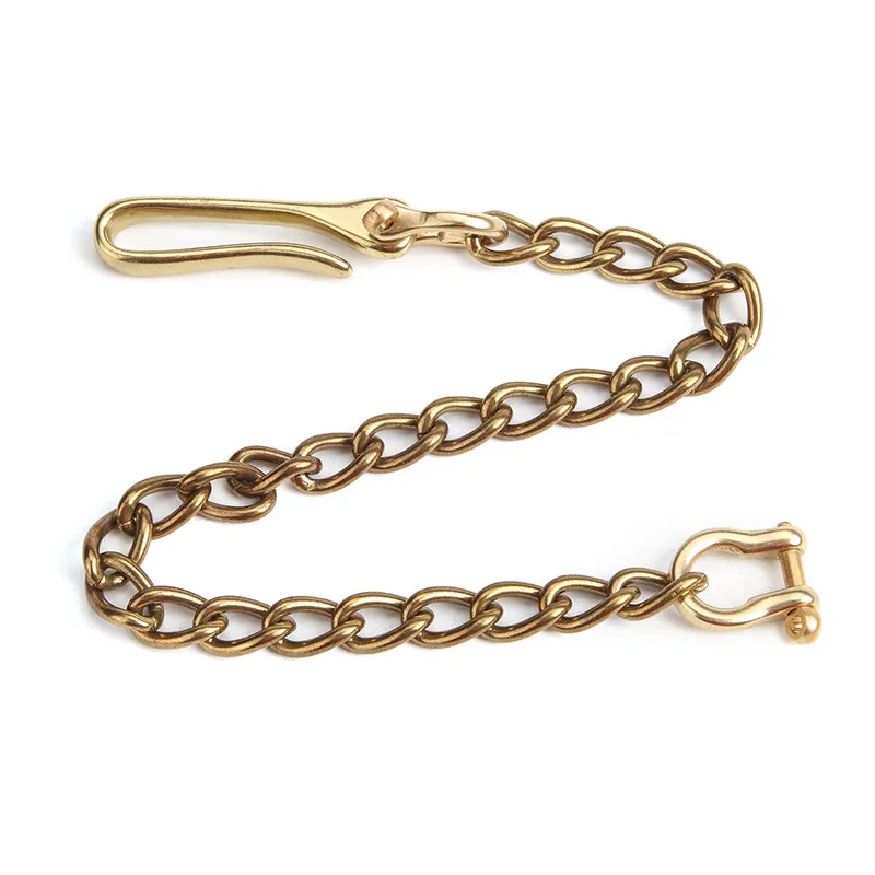 Solid Brass Cool Punk Rock Wallet Chain Biker Wallet Chain Trucker Wallet Chain for Men