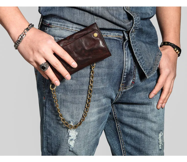 Solid Brass Cool Punk Rock Wallet Chain Biker Wallet Chain Trucker Wallet Chain for Men