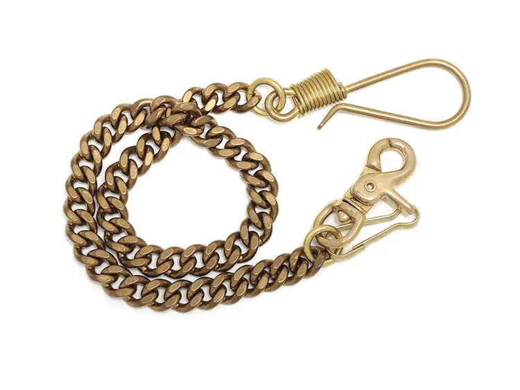 Solid Brass Cool Punk Rock Wallet Chain Biker Wallet Chain Trucker Wallet Chain for Men