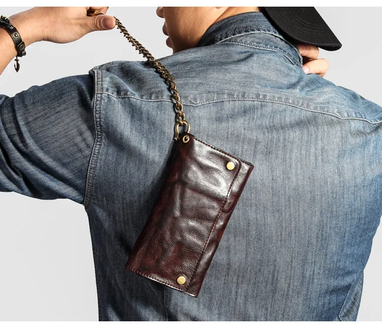 Solid Brass Cool Punk Rock Wallet Chain Biker Wallet Chain Trucker Wallet Chain for Men