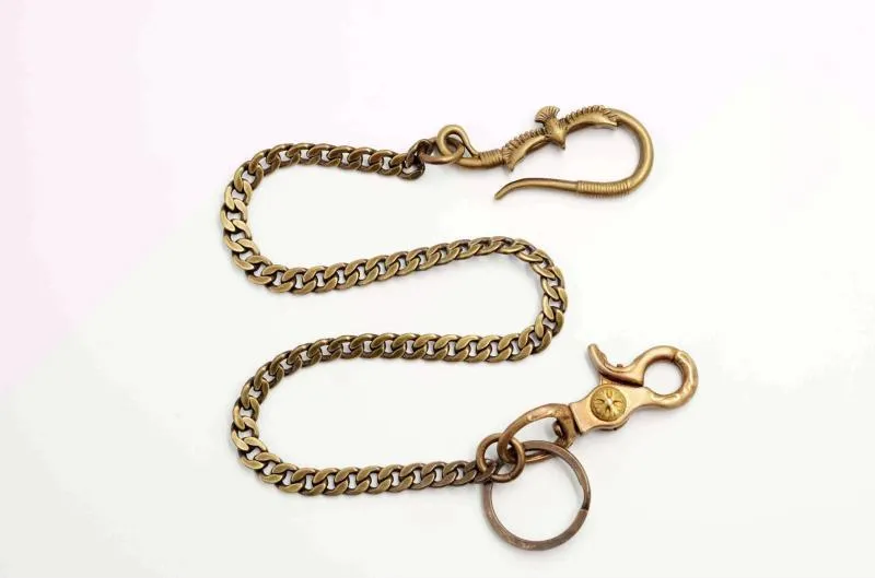 Solid Brass Cool Wallet Chains Biker Wallet Chains Trucker Wallet Chains for Men