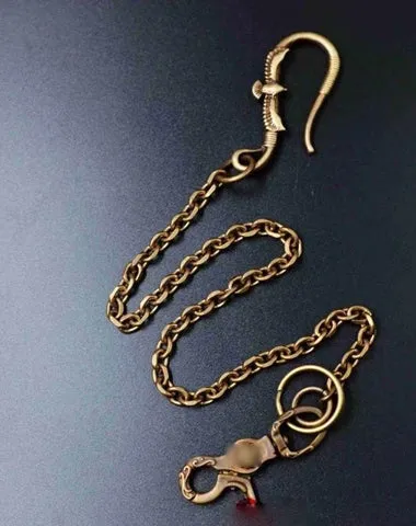 Solid Brass Cool Wallet Chains Biker Wallet Chains Trucker Wallet Chains for Men