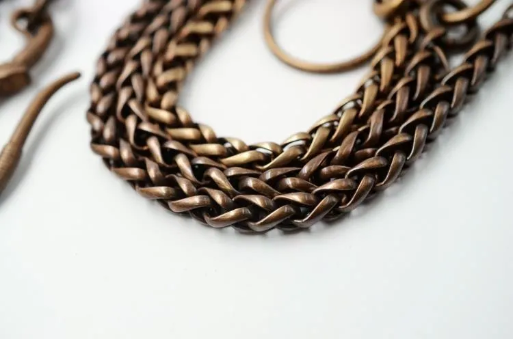 Solid Brass Cool Wallet Chains Biker Wallet Chains Trucker Wallet Chains for Men