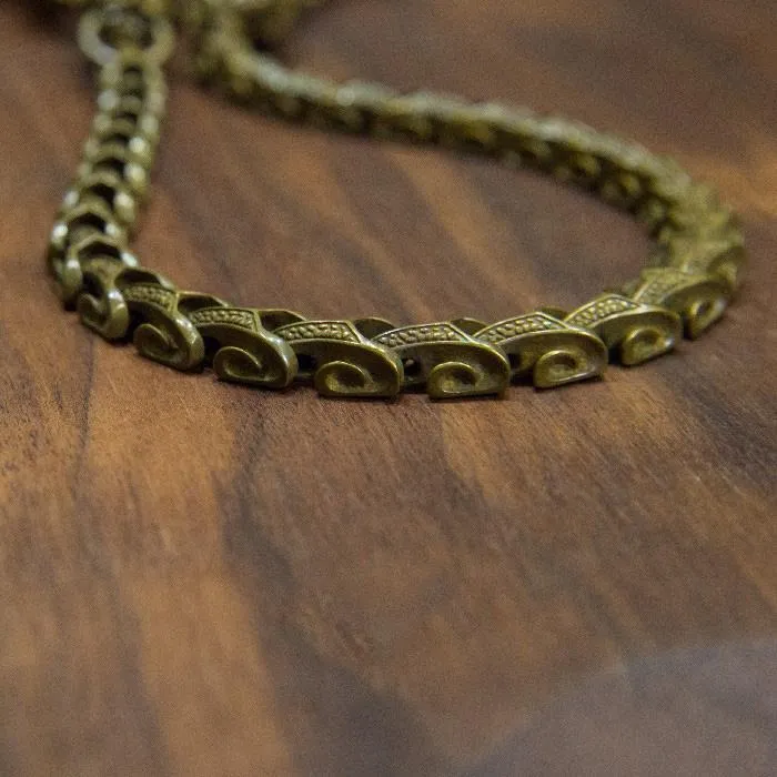 Solid Men's Handmade Pure Brass Smile Face Key Chain Pants Chains Biker Wallet Chain For Men