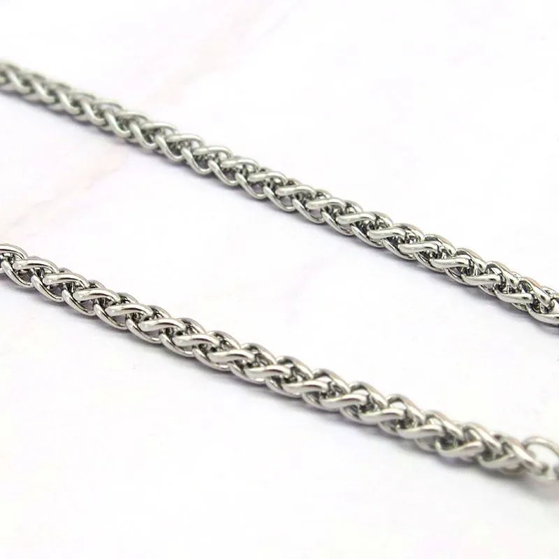 Solid Stainless Steel 18''Long SilverKey Chain Wallet Chain Pants Chain For Men