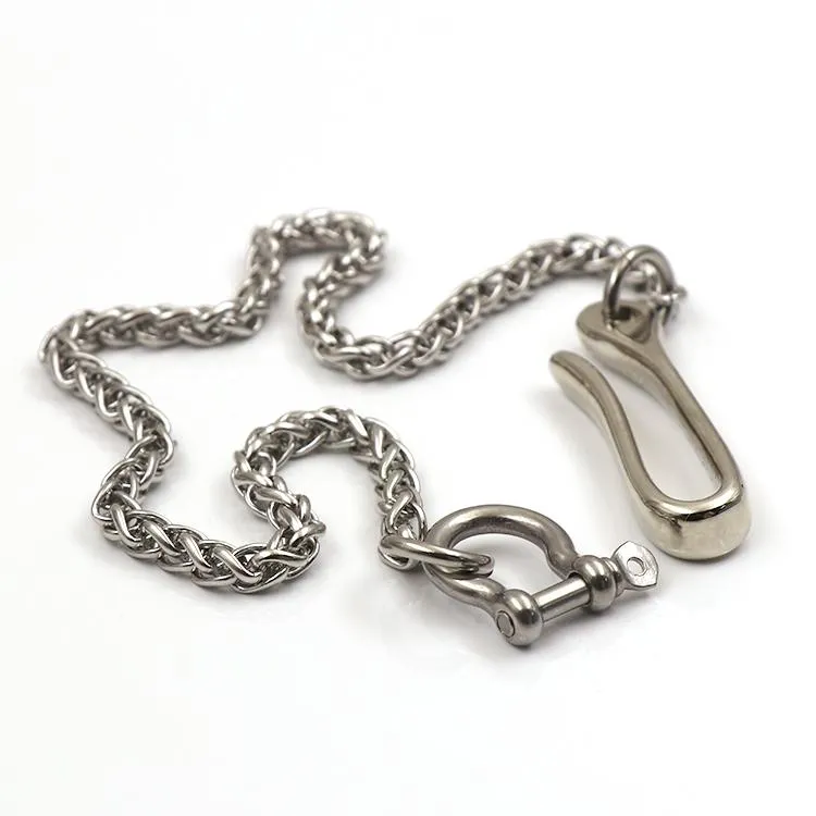 Solid Stainless Steel 18''Long SilverKey Chain Wallet Chain Pants Chain For Men
