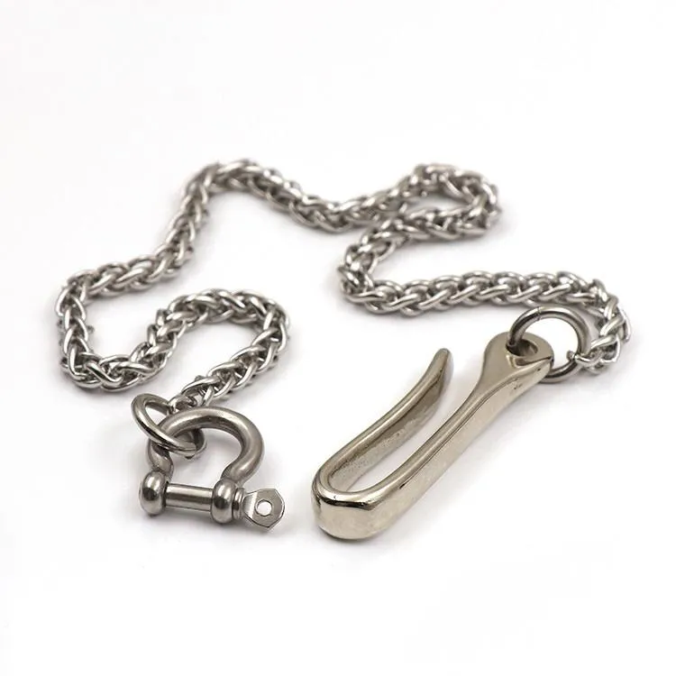 Solid Stainless Steel 18''Long SilverKey Chain Wallet Chain Pants Chain For Men