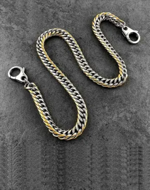 SOLID STAINLESS STEEL BIKER SILVER GOLD WALLET CHAIN 18?LONG PANTS CHAIN jeans chain jean chain FOR MEN