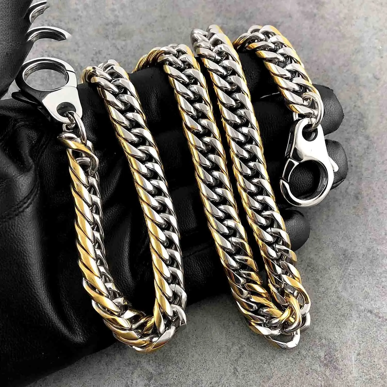 SOLID STAINLESS STEEL BIKER SILVER GOLD WALLET CHAIN 18?LONG PANTS CHAIN jeans chain jean chain FOR MEN