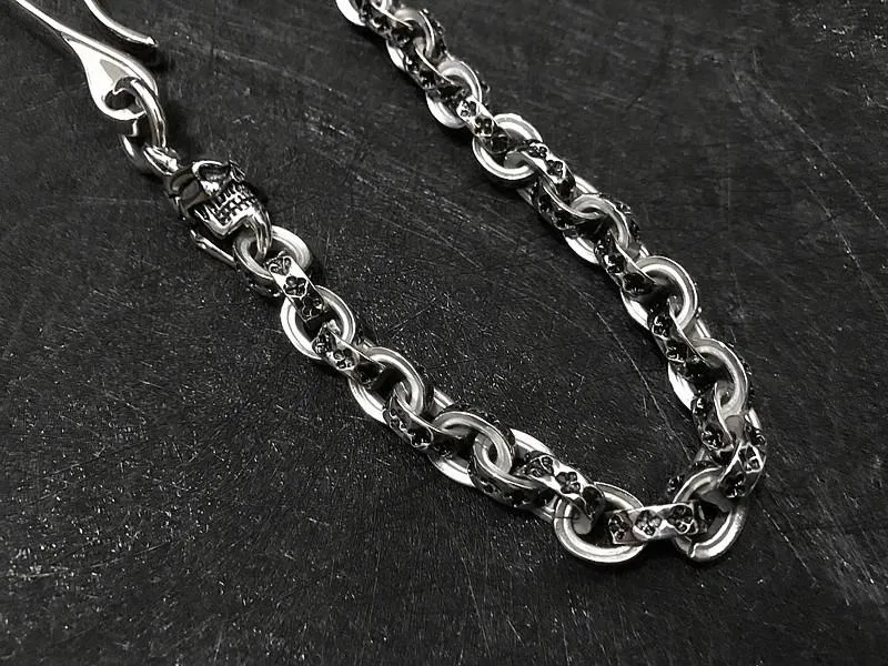 Solid Stainless Steel Cool Punk Rock Skull Wallet Chain Biker Wallet Chain Trucker Wallet Chain for Men